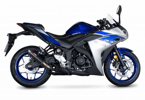 Scorpion RP-1 GP Carbon Slip-On Exhaust for '14-'20 Yamaha R3/R25