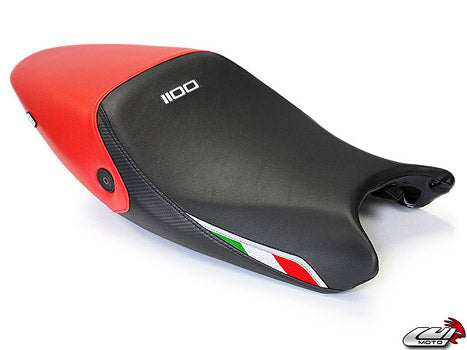 LuiMoto Team Italia Seat Cover Ducati 696/796/1100 - Sp Black/Cf Black/Red