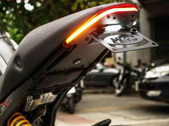 New Rage Cycles Fender Eliminator Kit + Integrated Tail Light For Ducati Monster 696/796/1100