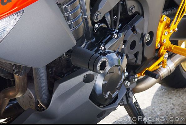 Sato Racing Frame Slider Kits For 2010-2015 Kawasaki Z1000 [K-Z1010FS-BK]