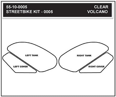 StompGrip Volcano Traction Tank Pad Kit for 2006-2007 Yamaha YZF-R6