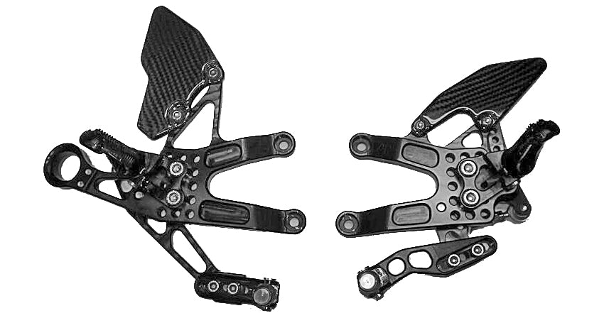 Attack Performance Rear Set Kit For 2013-2014 Triumph Daytona 675 - Black
