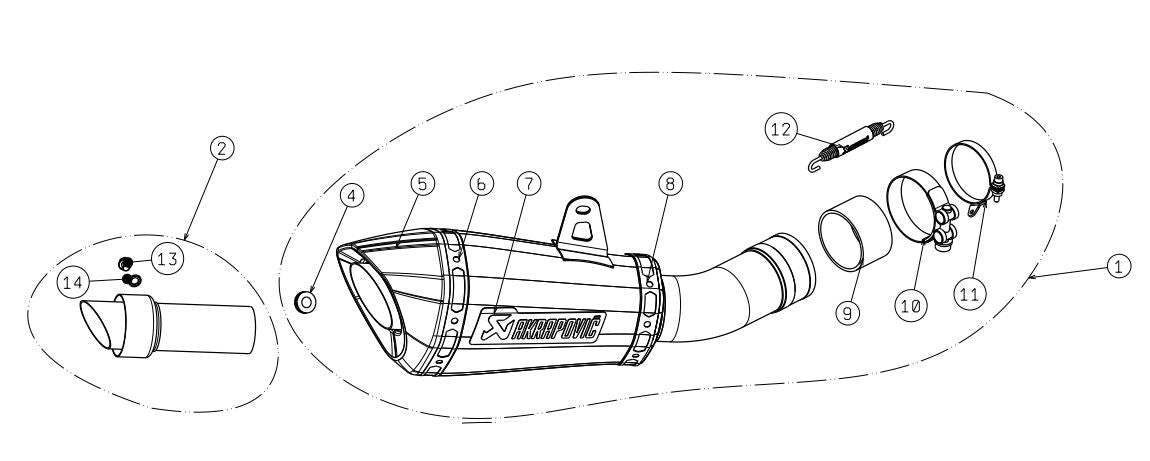 Akrapovic Slip-On Line (Titanium) Exhaust System 2016-2017
