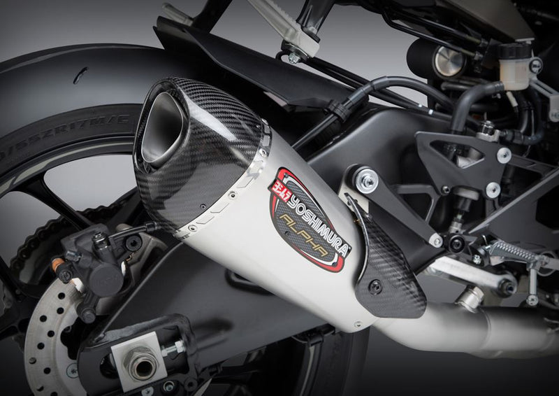 Yoshimura Street ALPHA T Works Finish Stainless Steel 3QTR Exhaust '15-'20 Yamaha YZF-R1/M/S
