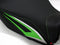 LuiMoto Team Kawasaki Seat Covers for 2012-2015 Kawasaki ZX14R - CF Black/Black/Silver/Green