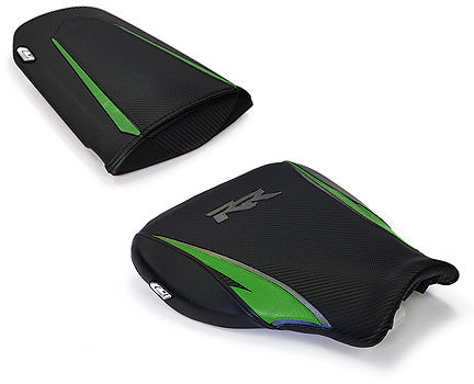 LuiMoto Tribal Blade Seat Cover 07-12 Honda CBR600RR - Cf Black/Green - Motostarz USA