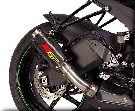 Hotbodies Racing MGP Growler Carbon Slip-on Exhaust System 2008-2010 Kawasaki ZX10R