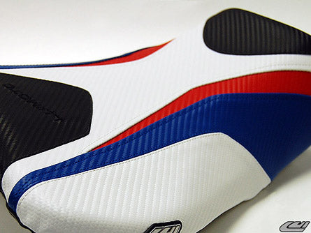 LuiMoto Team Suzuki Seat Covers 2007-2008 Suzuki GSX-R1000 - Cf Black/White/Red/Blue