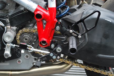 Woodcraft Black Standard Shift Complete Rearset Kit With Pedals for Ducati 848 / 1098 / 1198