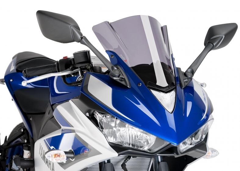 Puig Z Racing Windscreens For 2015-2016 Yamaha YZF R3 - Smoke