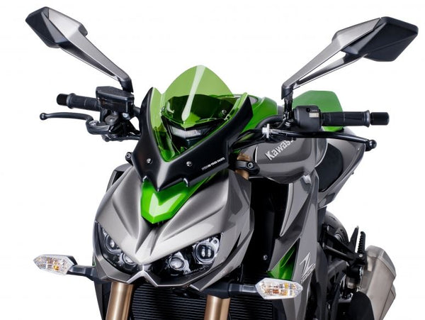 Puig Racing Naked New Generation Windscreens for 2014-2015 Kawasaki Z1000 - Green