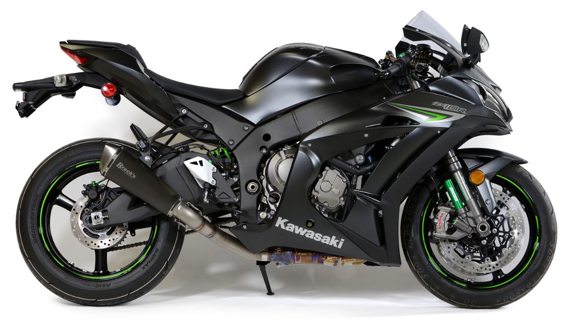 Brocks Performance Predator Electro Black Slip-On (3/4 System) Exhaust 2016+ Kawasaki ZX10R | 570763