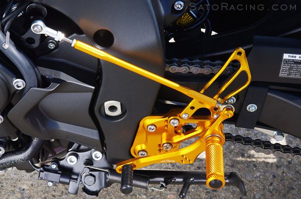 Sato Racing Adjustable Rearsets (Reverse Shift) for '10-'13 Yamaha FZ8 non-ABS, '06-'15 FZ1