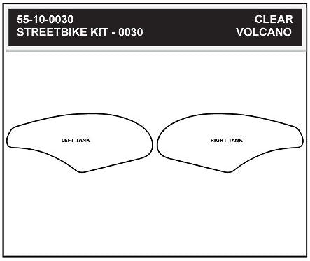 StompGrip Volcano Traction Tank Pad Kit for 2004-2007 Kawasaki NINJA ZX-10R