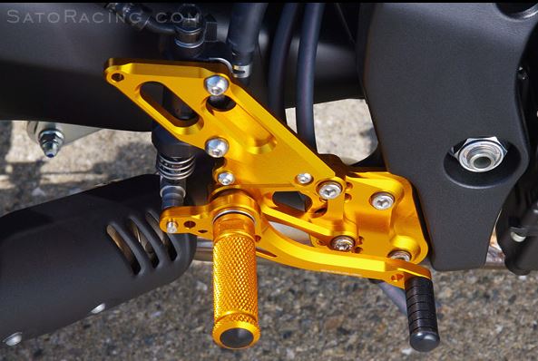 Sato Racing Adjustable Rearsets (Standard Shift) for '10-'13 Yamaha FZ8 non-ABS, '06-'15 FZ1