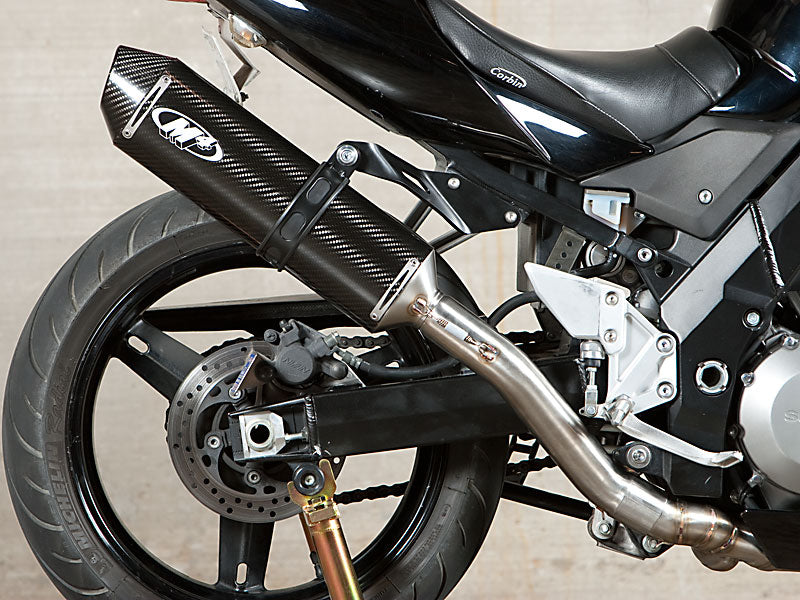 M4 Race Full Stainless Steel Exhaust System for 04-08 Suzuki SV1000 - Carbon