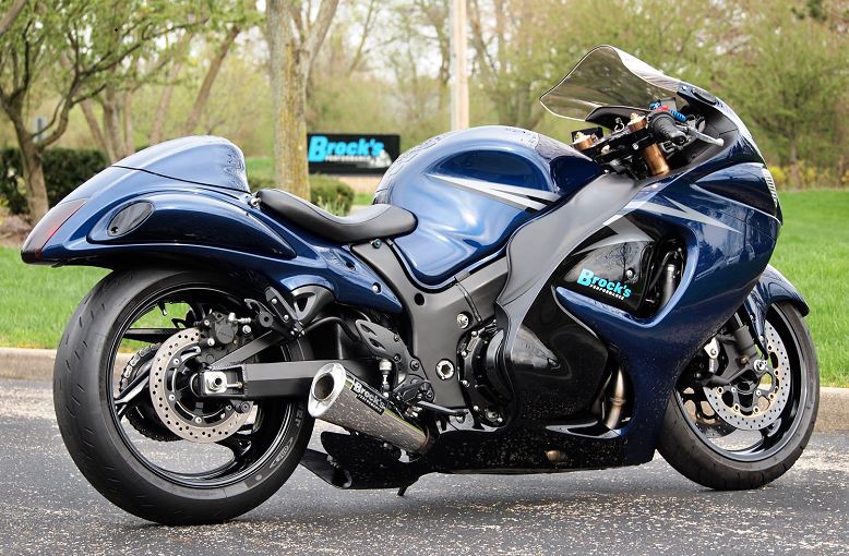 Brocks Performance 14" Alien Head 2 Ultra-Light Stainless Steel Full Exhaust System '99-'14 Suzuki GSX1300R Hayabusa [397060 / 397073]