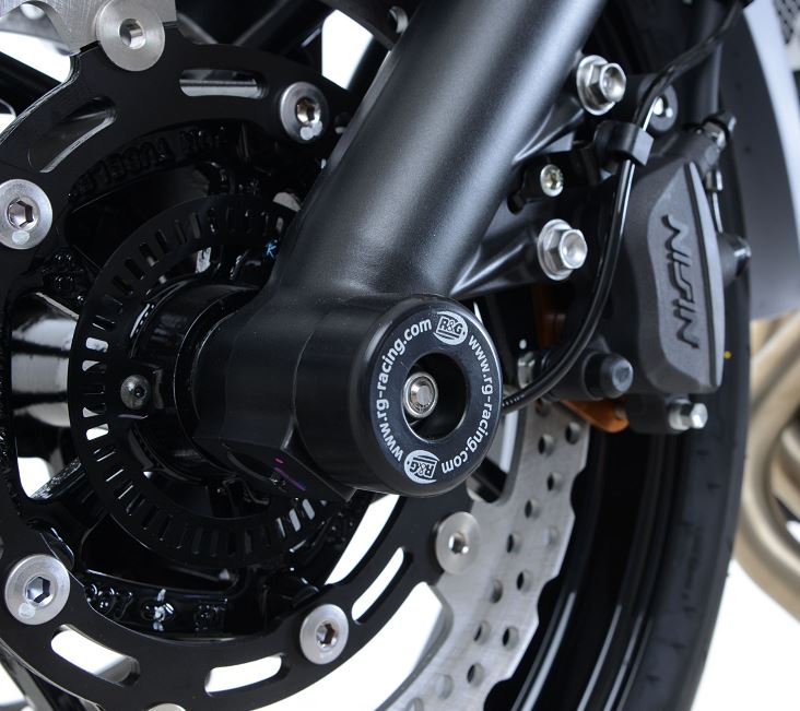 R&G Racing Front Axle Sliders for '17-'20 Kawasaki Z650, Ninja 650