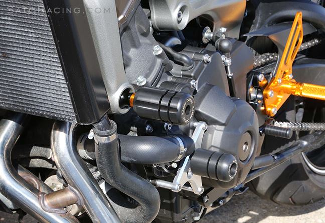 Sato Racing Frame Sliders (Direct Mount) '13-'21 Yamaha FZ-09 / MT-09 / FJ-09, '16-'19 XSR900