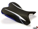 LuiMoto Raven Edition Seat Cover '09-'14 Yamaha YZF R1 - CF Black/Pearl/Blue - Motostarz USA