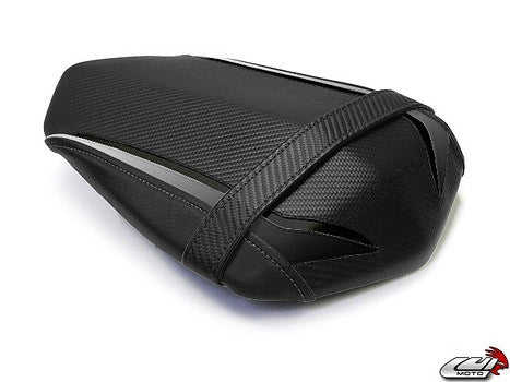 LuiMoto Raven Edition Seat Cover '09-'14 Yamaha YZF R1 - CF Black/Aluminum Black - Motostarz USA